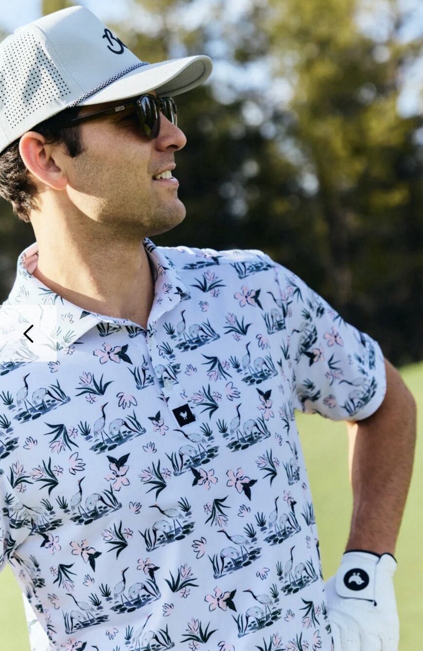 Bad Birdie Core Performance Polo Men’s Stork Side Story XL